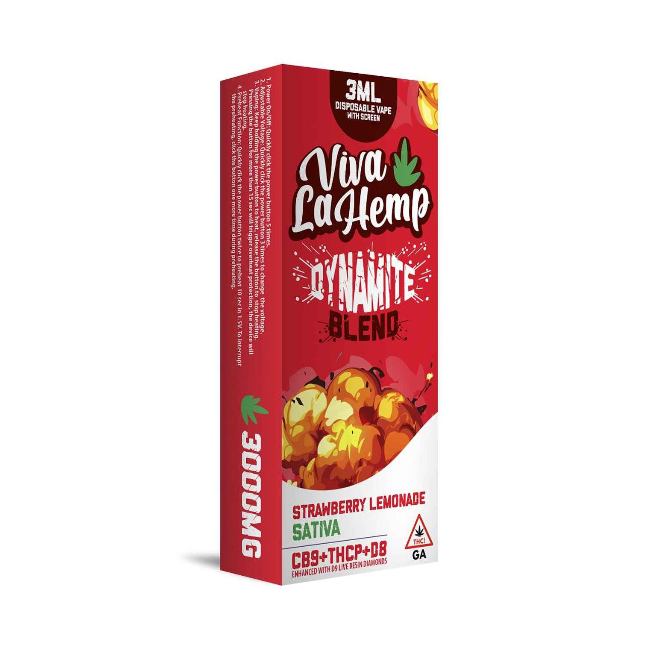 Viva La Hemp Dynamic Blend Disposable W/Screen 3ML