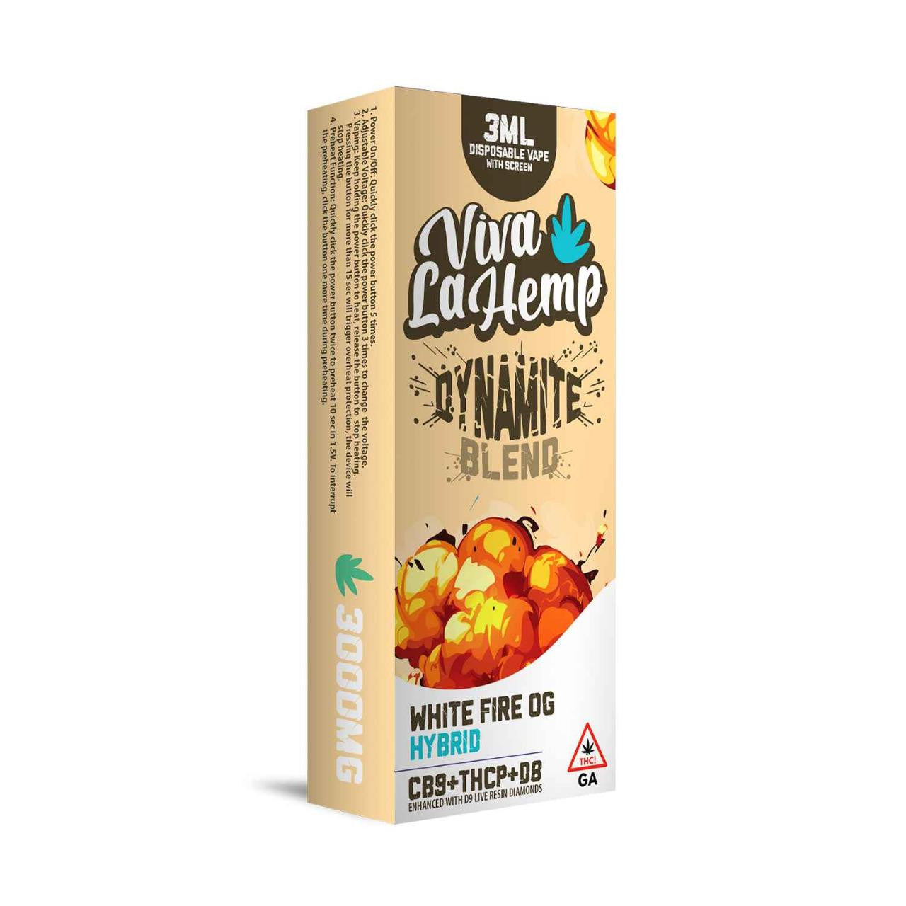 Viva La Hemp Dynamic Blend Disposable W/Screen 3ML