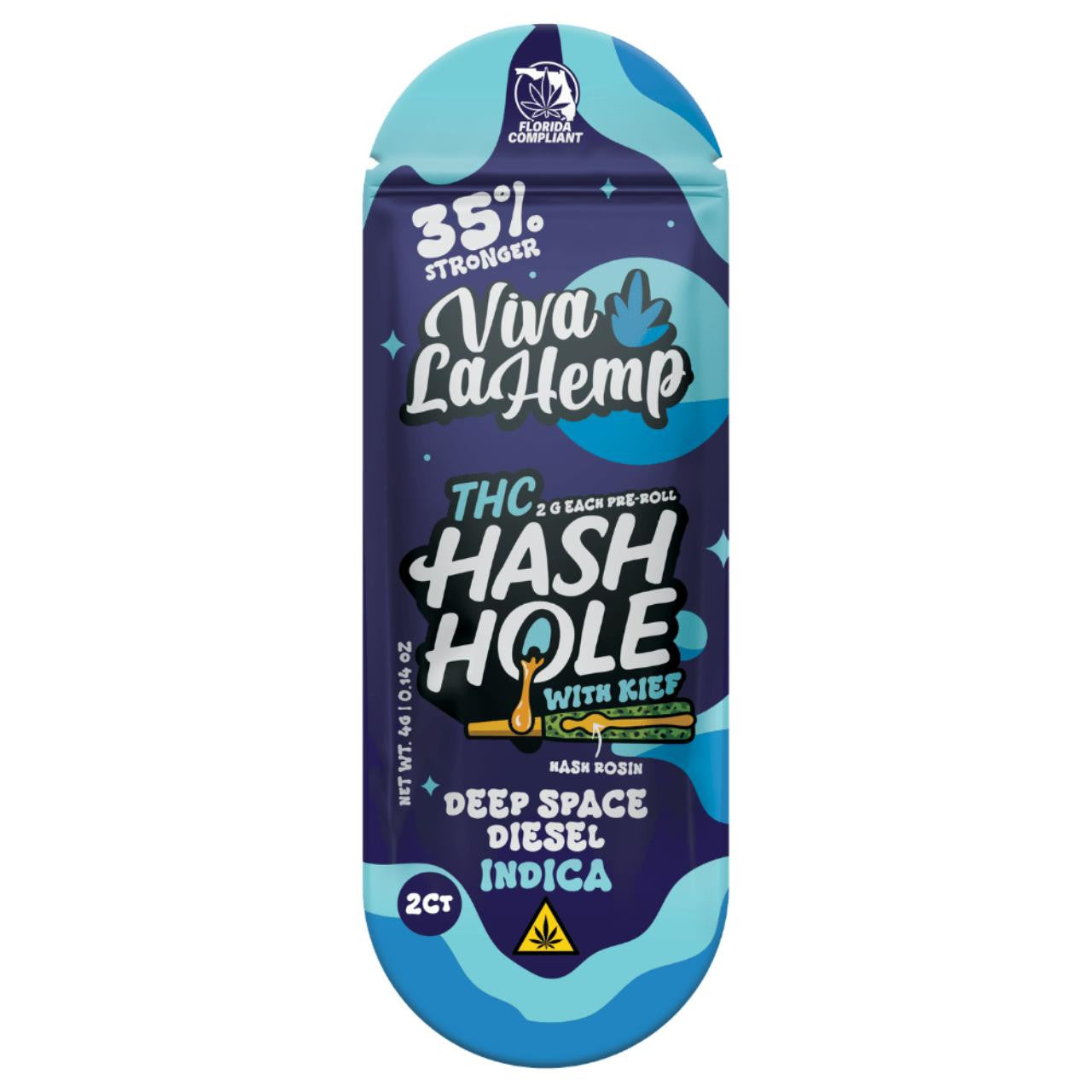 Viva La Hemp Kief Hash Hole PreRolls 2G 2PK
