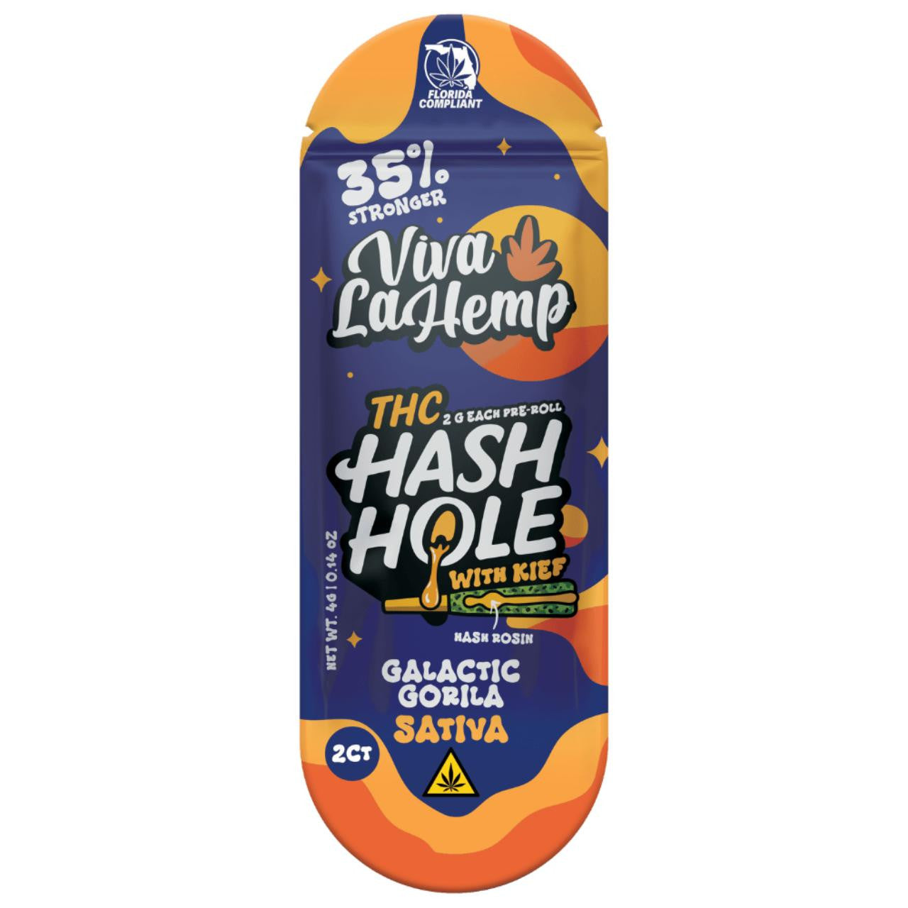 Viva La Hemp Kief Hash Hole PreRolls 2G 2PK