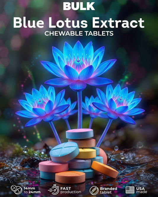 Blue Lotus Extract Chewable Tablets Bulk 1000pcs