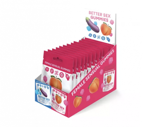 Better Sex Gummies - Libido Enhancement Edibles | Box of 12 Pouches