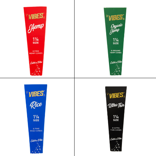 VIBES Pre-Rolled Cones 1.25" Size 30CT - Wholesale Hemp Cones