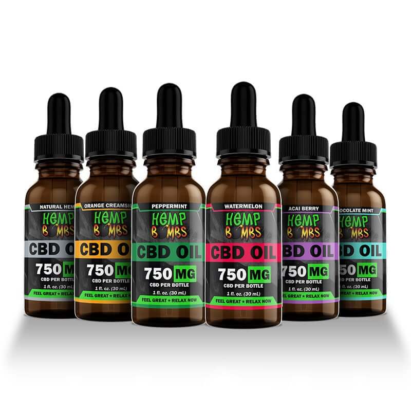 Hemp Bombs CBD Oil Tincture 30ml Pack of 6 Wholesale - Premium Hemp-Derived