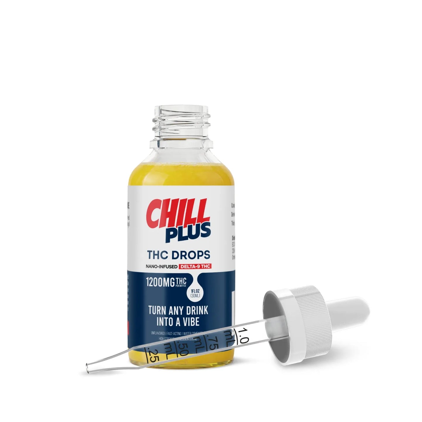 Chill Plus D9 Nano Unflavored Oil Drops - 1,200mg