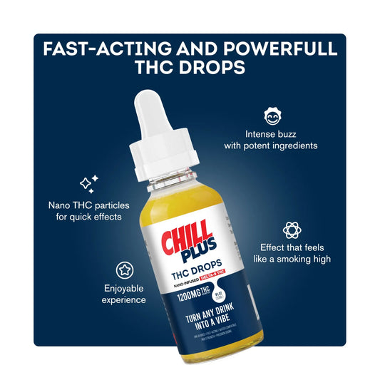 Chill Plus D9 Nano Unflavored Oil Drops - 1,200mg