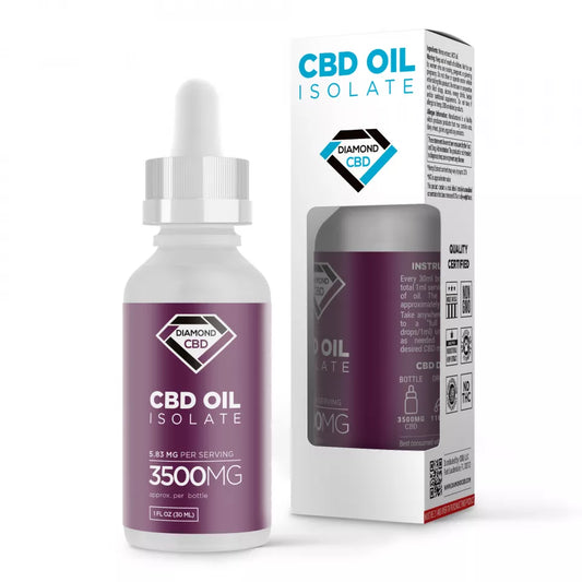 Diamond CBD Isolate Oil Tincture 1000mg Wholesale - Pure THC-Free Hemp-Derived