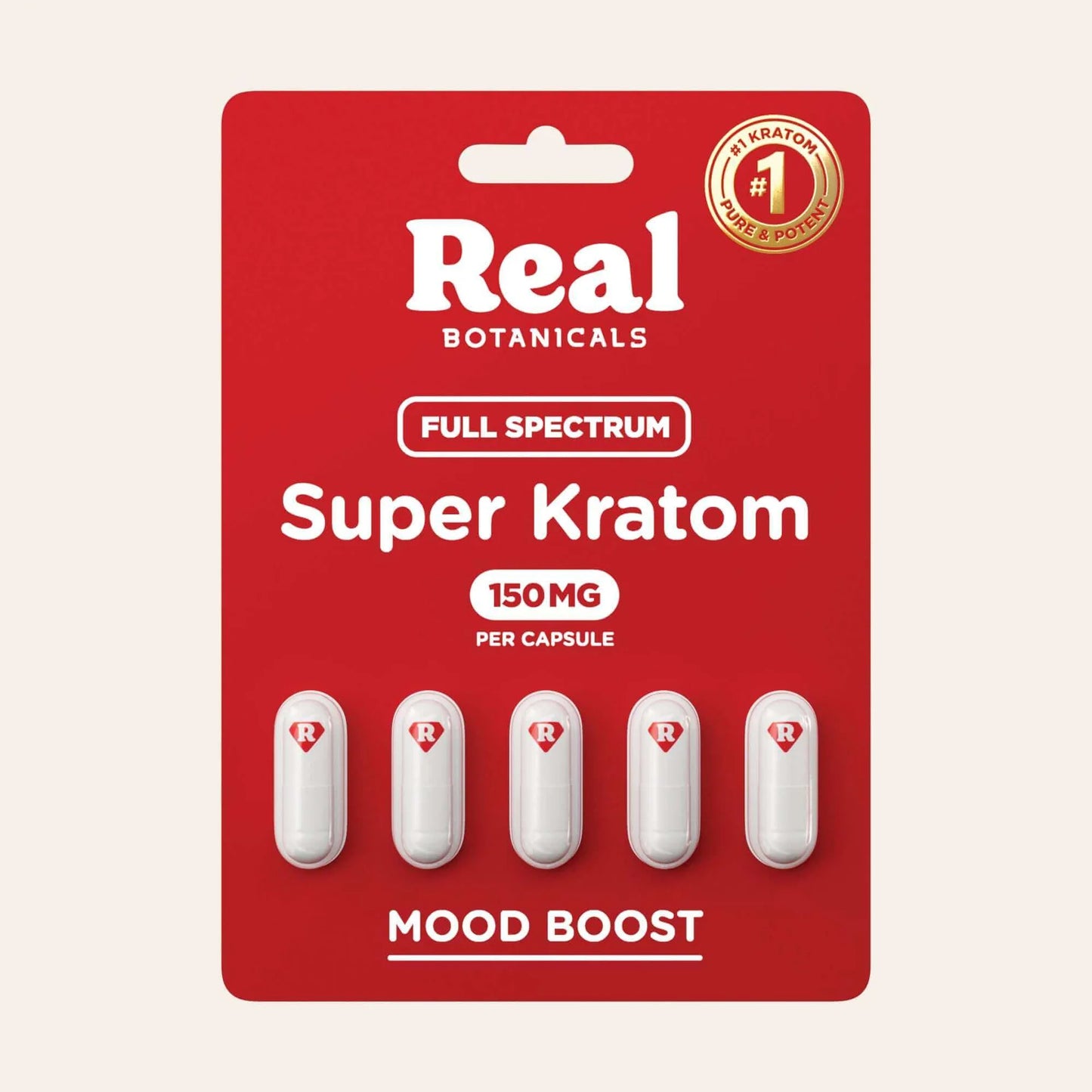 Real Botanicals Super Kratom Mood Boost Capsules 60ct - Wholesale Alkaloid Pills