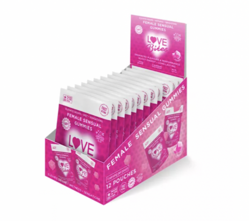 Love Bites Gummies - Libido Enhancement Edibles | Box of 12 Pouches
